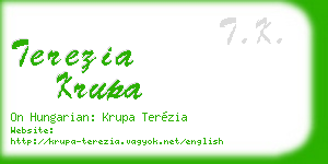 terezia krupa business card