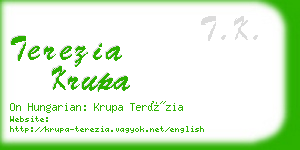 terezia krupa business card